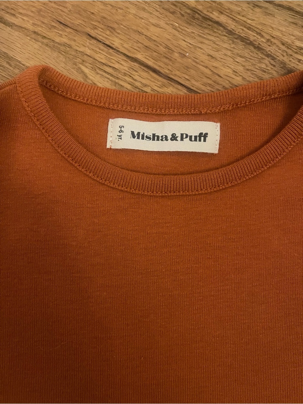 Misha & Puff Crewneck tee in Burnt Orange